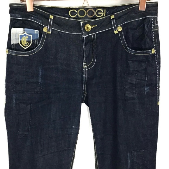 COOGI Patch Embroidered Dark MidRise Jeans Jr's 9 - Picture 3 of 8